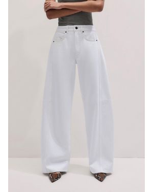 ME+EM Exaggerated Tapered Jean - White