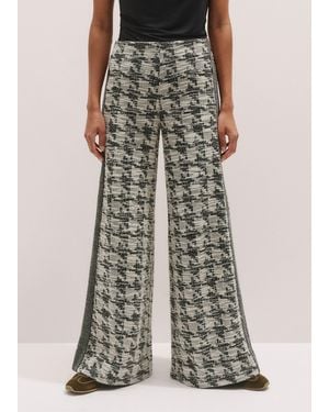 ME+EM Travel Tweed Wide-Leg Trouser - Brown