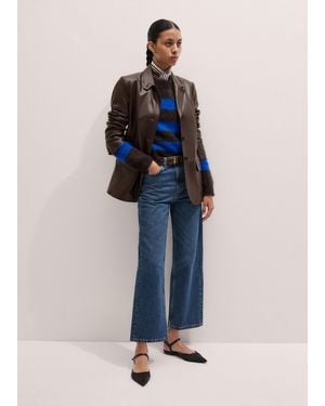 ME+EM Relaxed Straight Crop Jean Authentic Wash - Blue