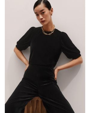 ME+EM Fluid Velour Tee - Black