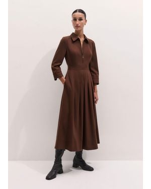 ME+EM Fit And Flare Maxi Shirt Dress - Brown