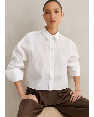 ME+EM Cropped Shirt - White