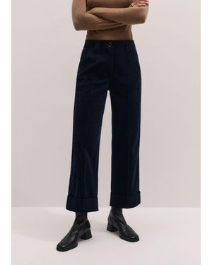 ME+EM Straight Crop Trouser - Blue