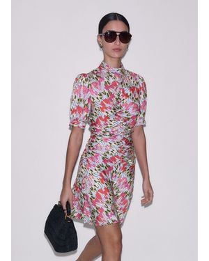 ME+EM Tulip Print Short Dress - Red