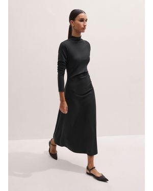 ME+EM Gathered Maxi Dress Ultra Dark - White