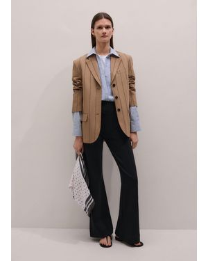 ME+EM Travel Tailoring Kick Flare Trouser - Black