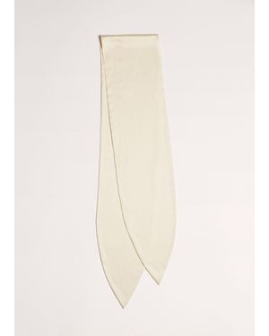 ME+EM Silk Satin Evening Scarf - Natural