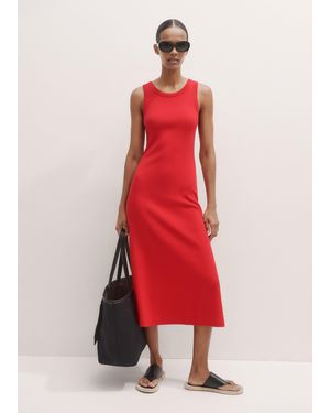 ME+EM Rib Tank Midi Dress - Red
