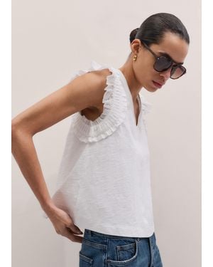 ME+EM Frilled Sleeve Swing Top - Grey