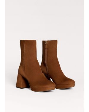 ME+EM Platform Ankle Boot - Brown