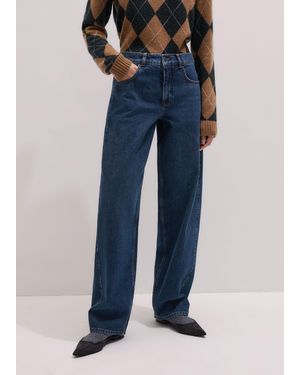 ME+EM Tapered Puddle Jean - Blue