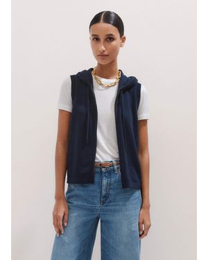 ME+EM Sleeveless Zip Hoodie - Blue