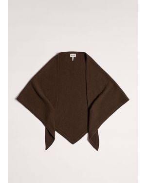 ME+EM Cashmere Triangle Knit Scarf - Brown
