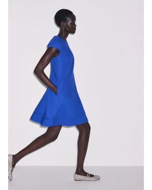 ME+EM Crease-Less Linen Mini A-Line Dress - Blue