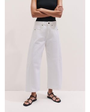 ME+EM Cropped Exaggerated Tapered Jean - Multicolour