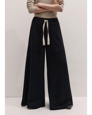 ME+EM Drawcord Sweatshirt Wide Leg Trouser - Black