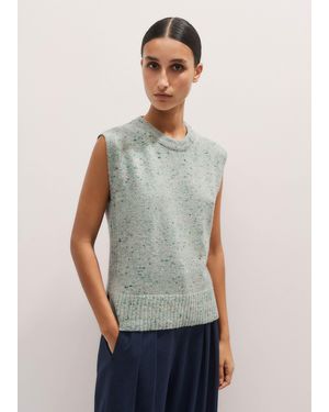 ME+EM Wool Cashmere Layering Sweater Vest - White