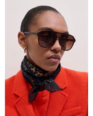 ME+EM Acetate Aviator Sunglasses - Red