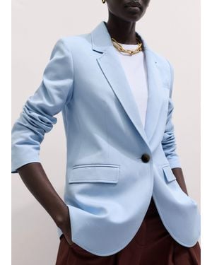 ME+EM Sharp Shoulder Jacket - Blue