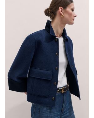 ME+EM Double Face Swing Jacket - Blue
