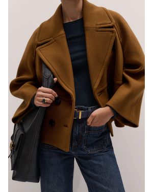 ME+EM Crop Swing Coat - Brown