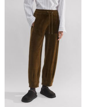 ME+EM Cord Velour Statement Sweatpant - Natural