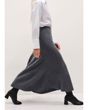 ME+EM Felted Merino Relaxed Knit Maxi Skirt - Multicolour