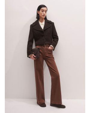 ME+EM Patch Front Subtle Flare Jean - Brown