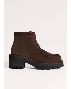 ME+EM Chunky Lace Up Ankle Boot - Brown