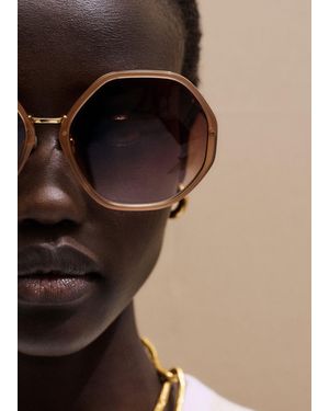 ME+EM Heptagonal Sunglasses Smokey - Pink