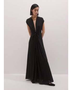 ME+EM Liquid Jersey Twist Front Maxi Dress - White