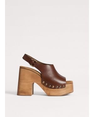 ME+EM High Fronted Sling Clog - Brown
