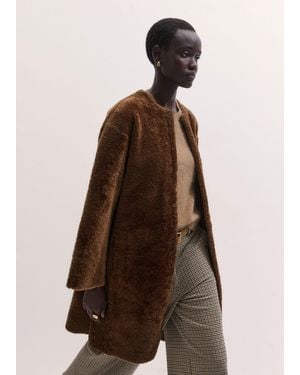 ME+EM Shearling Coat - Multicolour