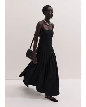 ME+EM Structured Strappy Maxi Dress - Black