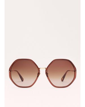 ME+EM Heptagonal Frame Sunglasses - Brown
