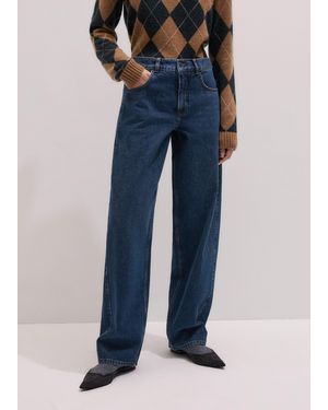 ME+EM Tapered Puddle Jean - Blue