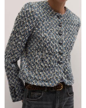 ME+EM Boxy Crop Tweed Jacket - Grey