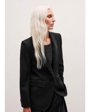 ME+EM Sharp Shoulder Tux Blazer - Gray