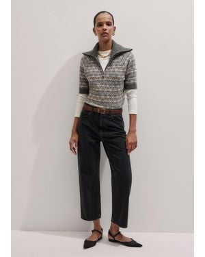 ME+EM Straight Cropped Relaxed Jean - Multicolour