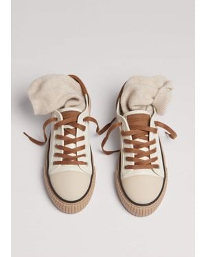 ME+EM Leather Low Top Sneaker - Blue