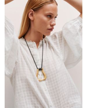 ME+EM Balloon Sleeve Relaxed Blouse - White