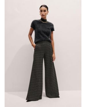 ME+EM Stripe Tweed Wide-Leg Trouser - Multicolour