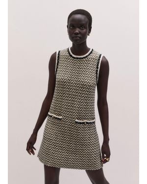 ME+EM Metallic Tweed A-Line Knit Mini Dress - Multicolour