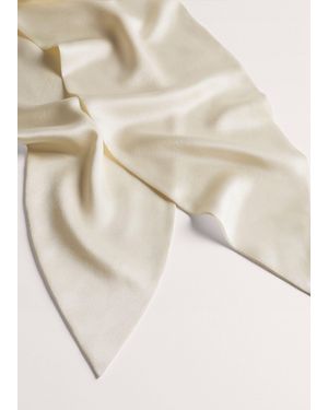 ME+EM Silk Satin Evening Scarf - Natural