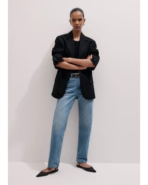 ME+EM Relaxed Straight-Leg Jean Summer - Blue