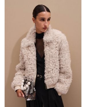 ME+EM Shearling Bomber Jacket - Natural