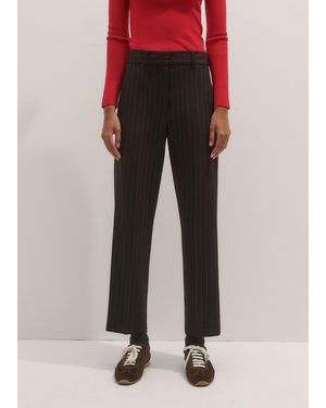 ME+EM Pinstripe Slim Crop Trouser - Multicolour