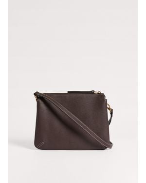ME+EM Double Pouch Crossbody - Grey