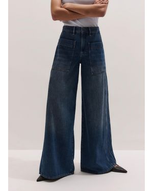 ME+EM Super Wide Jean - Blue