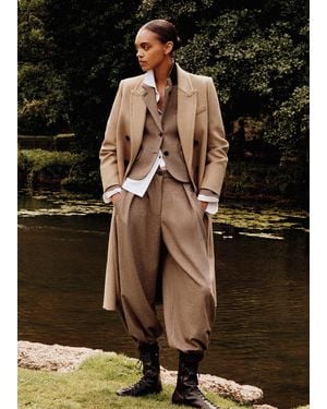 ME+EM Italian Wool Tailored Coat - Natural